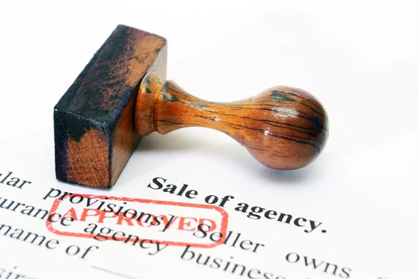 Verkauf der Agentur - genehmigt — Stockfoto