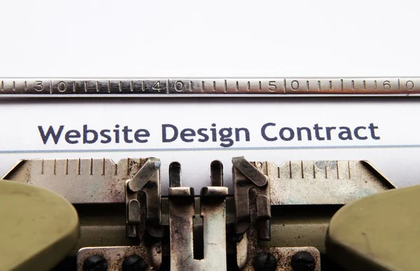Contrato de web design — Fotografia de Stock