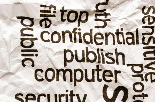 Confidential publish computer — Stock Photo, Image
