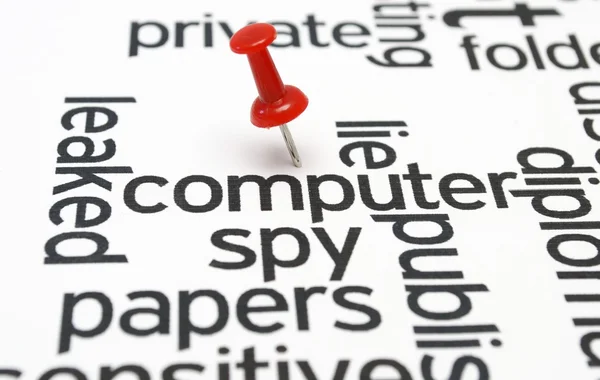 Концепція комп'ютер spy — стокове фото