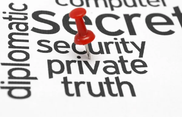 Zabezpečení soukromých pravda — Stock fotografie