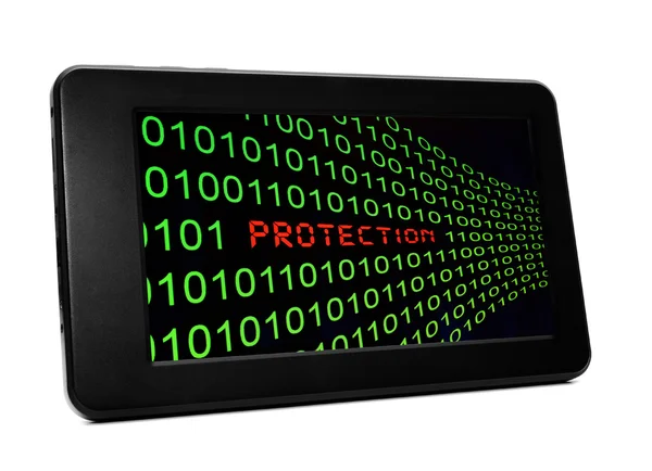 Protection on pc tablet — Stock Photo, Image