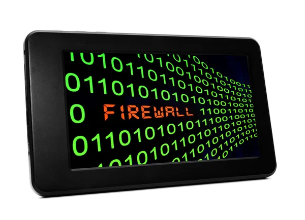 Firewall no tablet pc — Fotografia de Stock