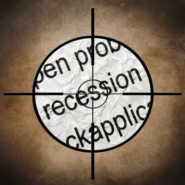Recession target concept — Stock Photo, Image