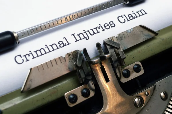 Criminal injuries claim — Stock Photo, Image