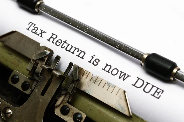 Tax return is now due — Stock Photo, Image