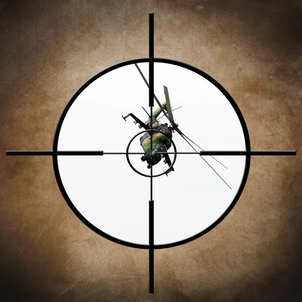 Military target on helicopter — Stock Photo, Image