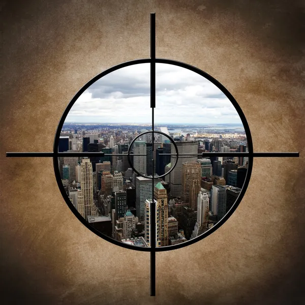 Military target on New York — Stock Photo, Image