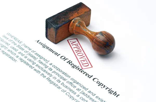 Assignment of registered copyright — Stock Photo, Image