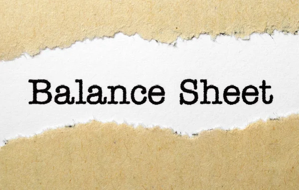 Balance sheet — Stock Photo, Image