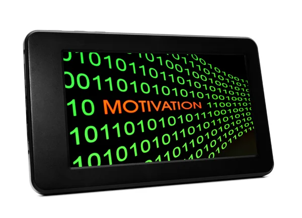 Motivatie concept op pc-tablet — Stockfoto