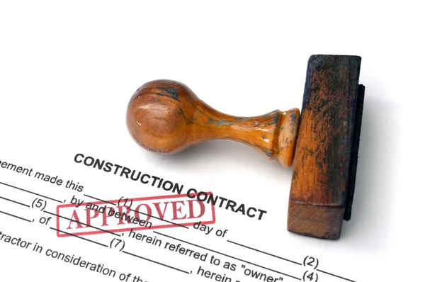 Contrato de construcción aprobado — Foto de Stock