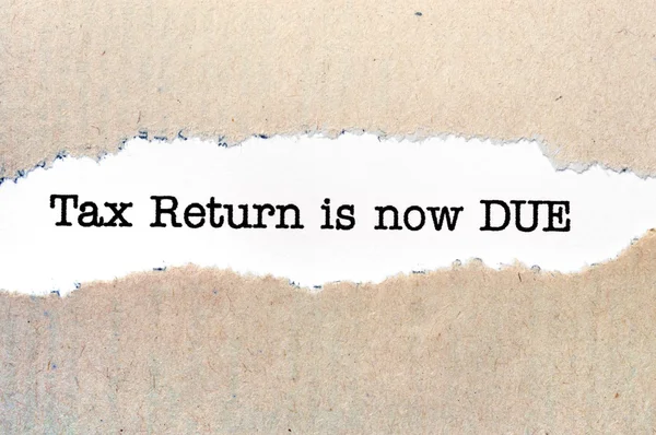 Tax return is now due — Stock Photo, Image