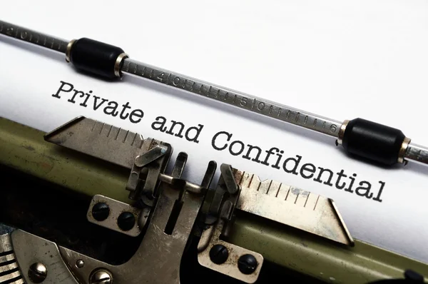 Private and confidential — Stock Photo, Image