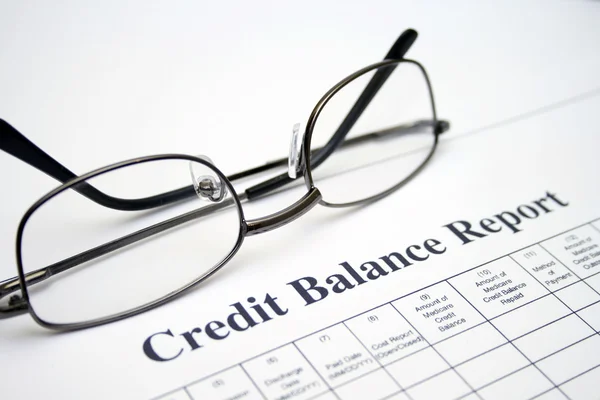 Credit balance report — Stock Photo, Image