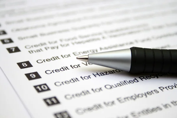 Formulario de crédito —  Fotos de Stock