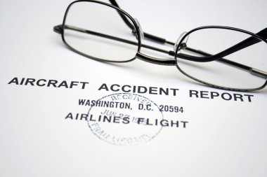 Aircraft accident report clipart