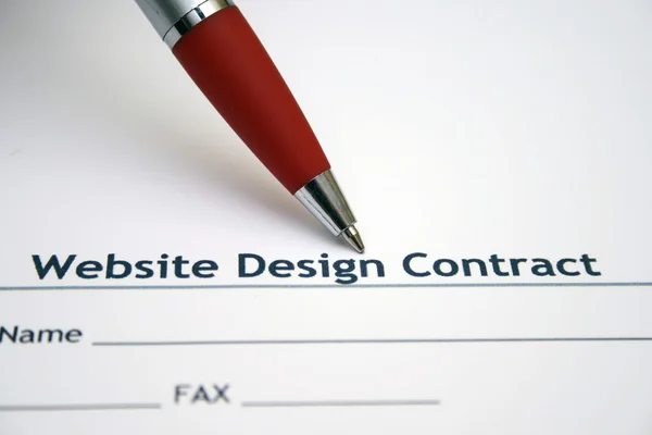 Website design contract — Stock Photo, Image