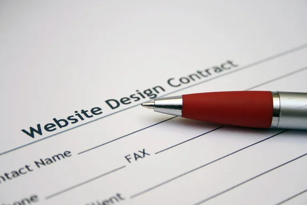 Webbplats design kontrakt — Stockfoto
