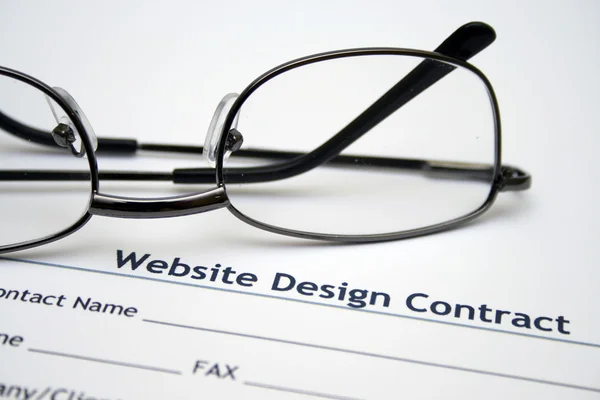 Webbplats design kontrakt — Stockfoto