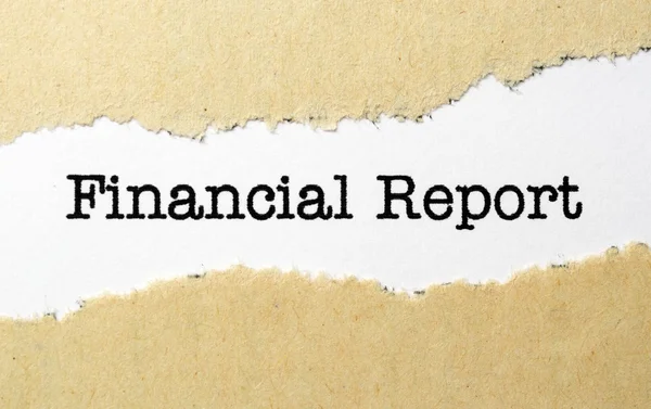 Financial report — Stock Photo, Image