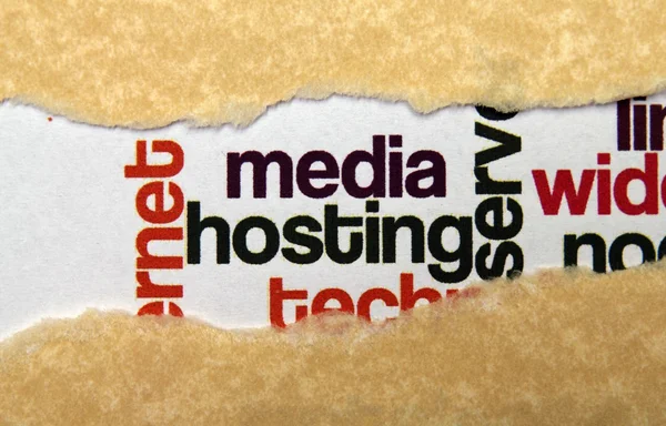 Concetto di media hosting — Foto Stock