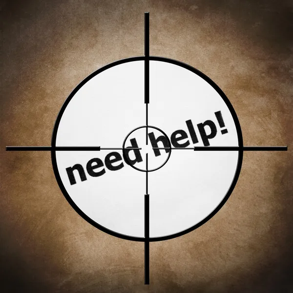 Doel hulp nodig — Stockfoto