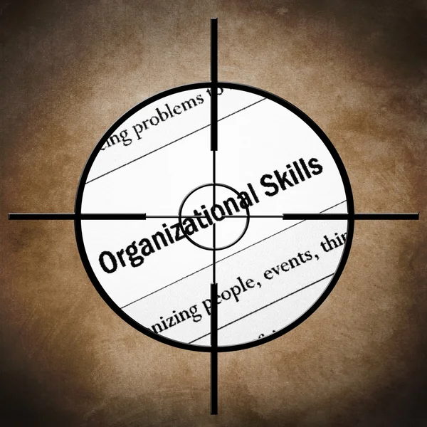 Organizational skills target — Stock Photo, Image