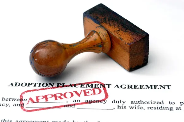 Adoption placement agreement — Stock Photo, Image