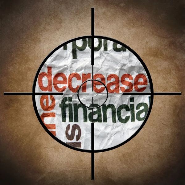 Decrease finance target — Stock Photo, Image