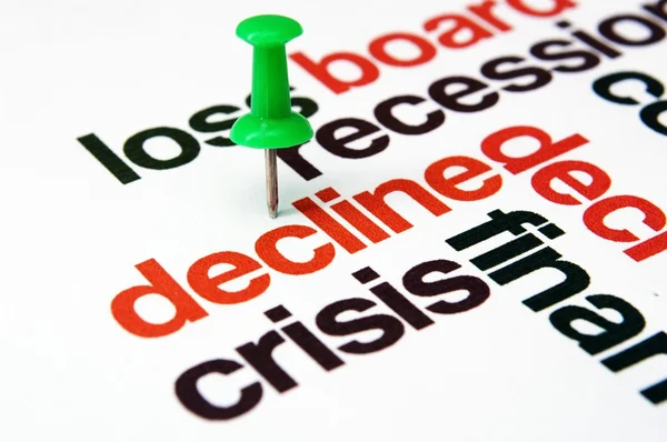 Decline crisis concept — Stock Photo, Image