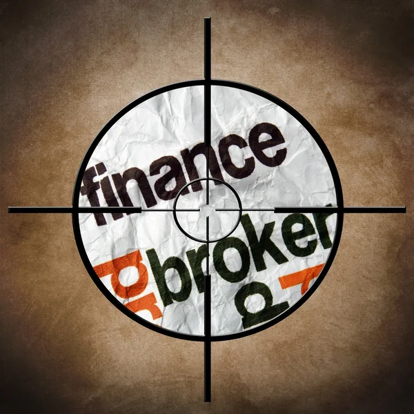 Finance broker target — Stock Photo, Image