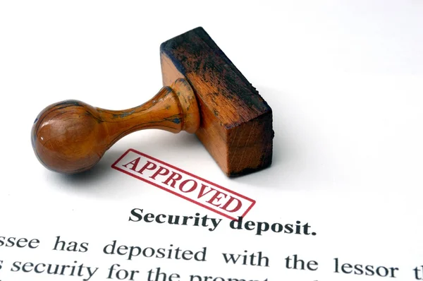 Security deposit — Stock Photo, Image