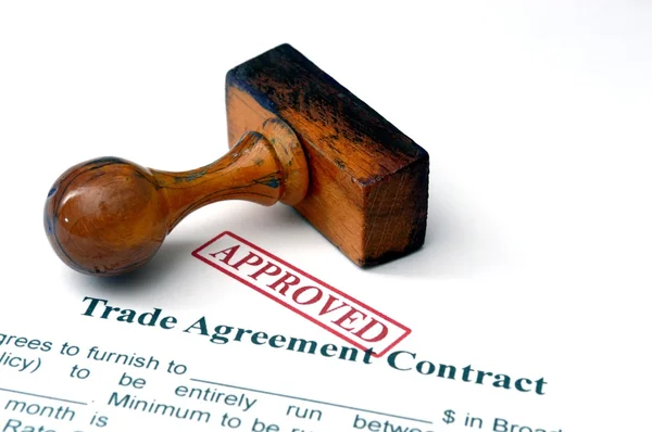 Ticaret sözleşmesi sözleşme — Stok fotoğraf