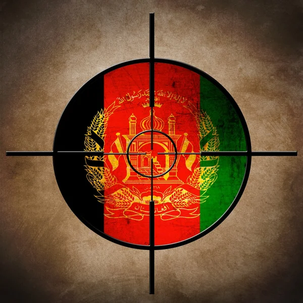 Afgan flag target — Stock Photo, Image