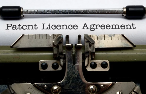 Acuerdo de licencia de patente — Foto de Stock