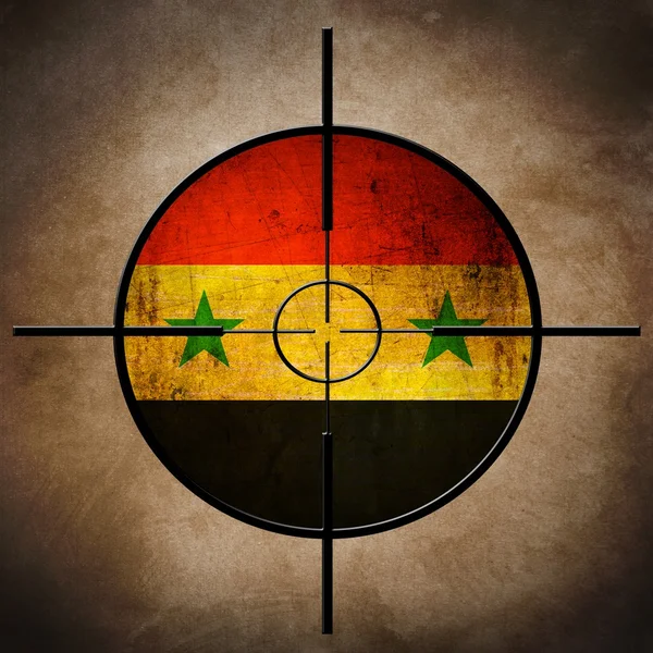 Cel Flaga Syrii — Zdjęcie stockowe