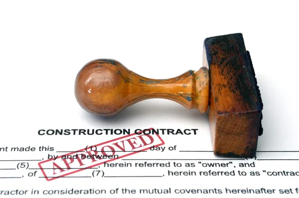 Будівництво контракт — стокове фото