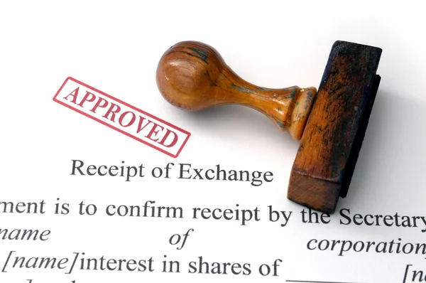 Receipt of exchange — Stock Photo, Image