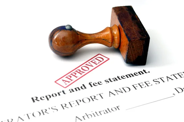 Report and fee statement — Stock Photo, Image