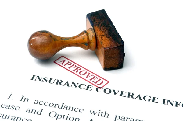 Insurance policy - approved — Stock Photo, Image