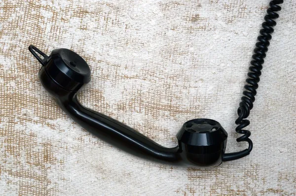 Combiné téléphonique vintage noir — Photo