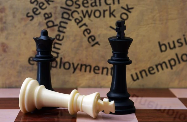 Концепция шахмат и занятости — стоковое фото
