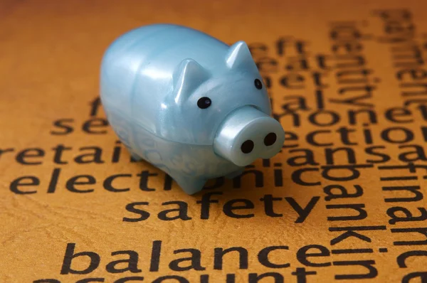 Piggy bank and safety concept — Stock Photo, Image