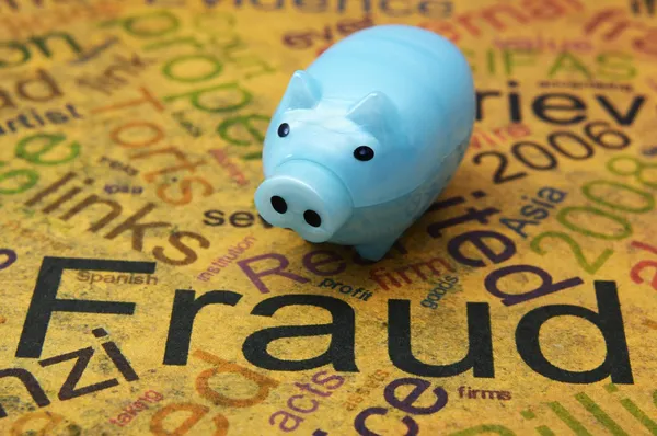 Piggy bank and fraud concept — Stock Photo, Image