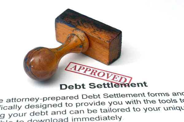 Debt settlement - approved — Stock Photo, Image