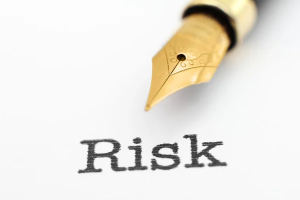 Reservoarpenna risk text — Stockfoto