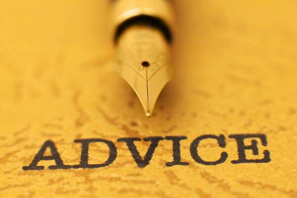 Fountain pen on advice