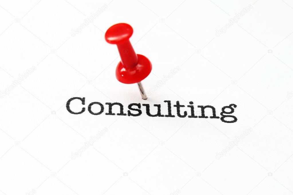 Push pin on consulting text