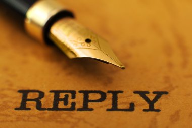 Yanıt metni üzerinde dolma kalem